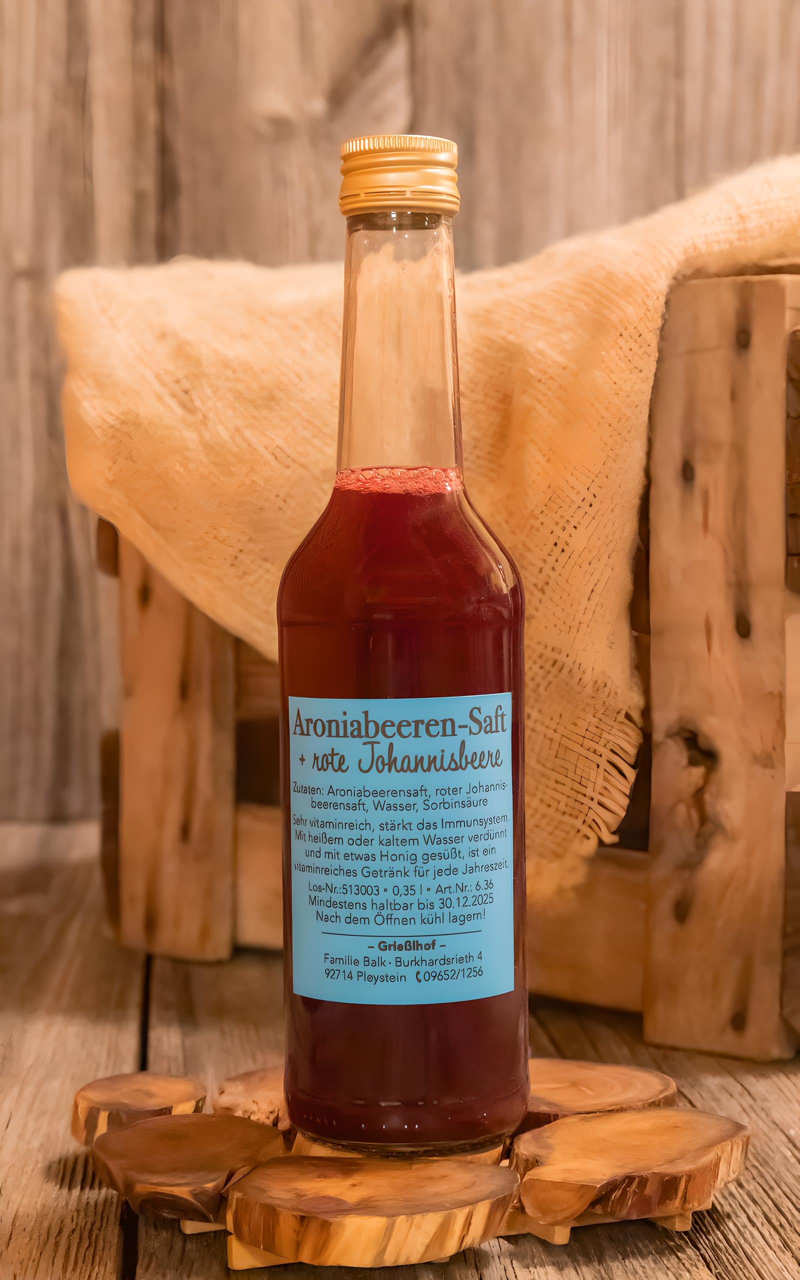 Aroniabeerensaft + rote Johannisbeere vom Grießlhof – handgemacht & vitaminreich