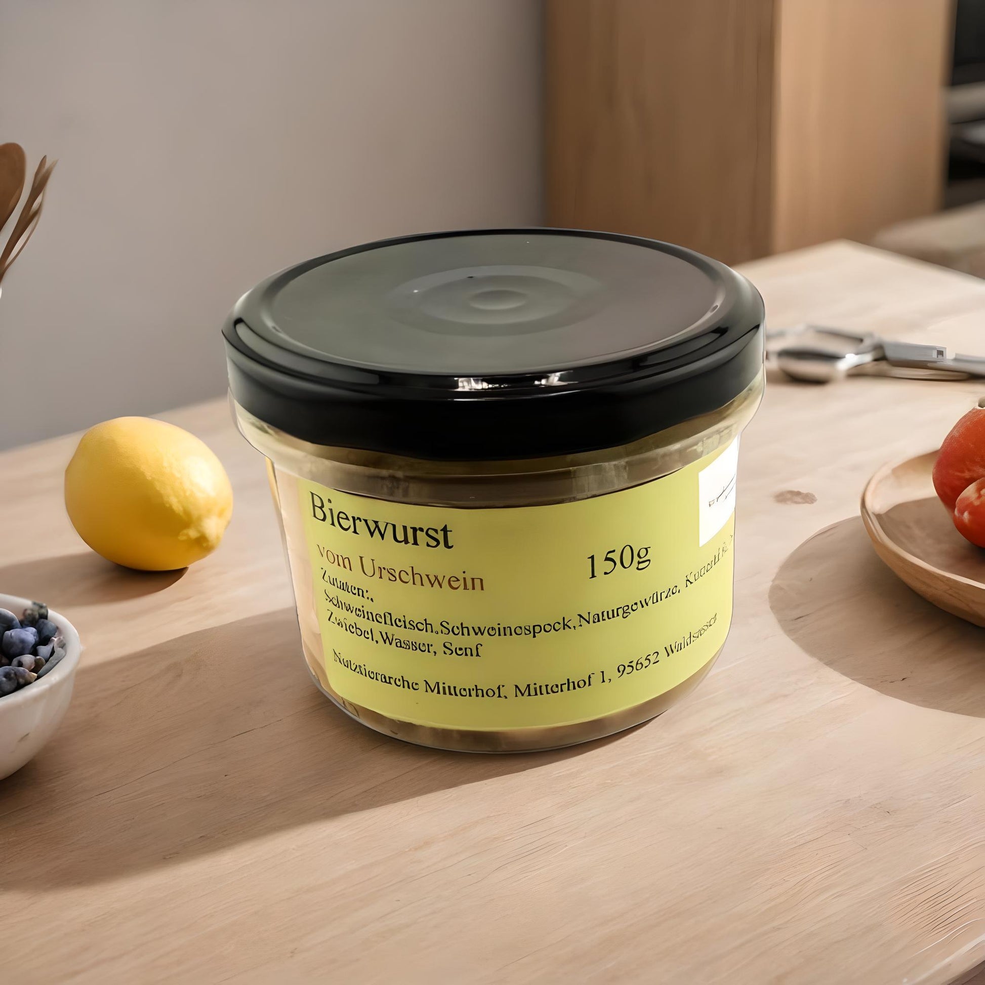 Bierwurst vom Urschwein im Glas – Straußenfarm Mitterhof – handgemacht & herzhaft