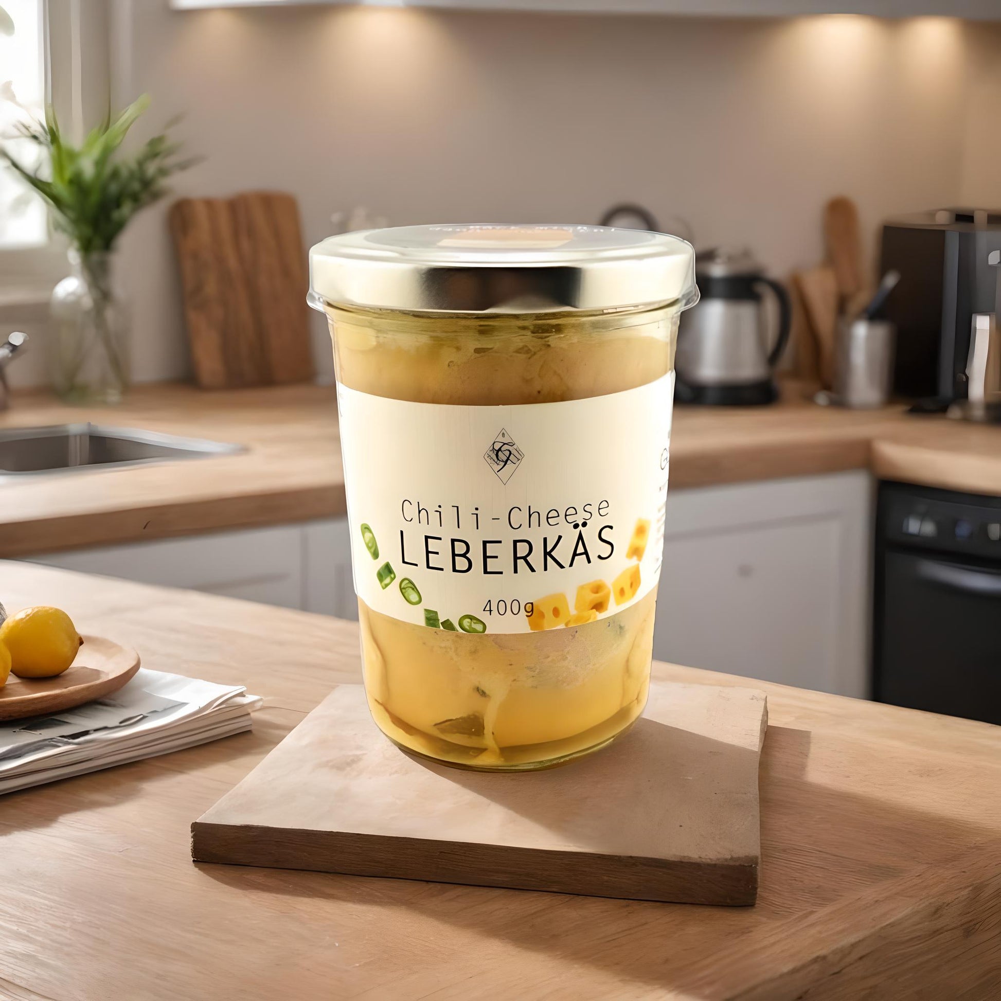 Chili-Leberkäse im Glas – Mit Käse & Peperoni – Metzgerei Guber – zum Aufbacken im Ofen