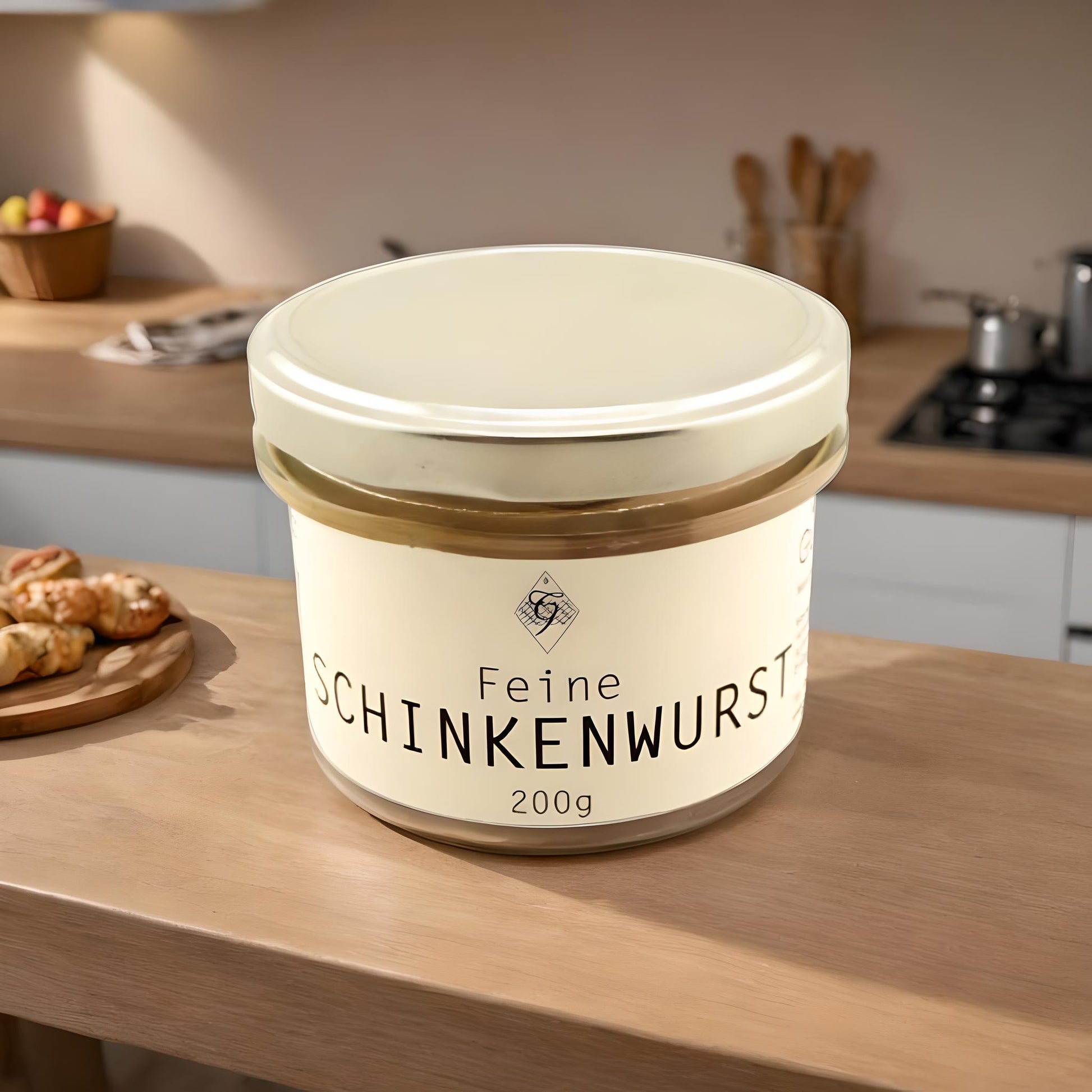 Feine Schinkenwurst im Glas – Hausgemacht von Metzgerei Guber – streichzart & deftig