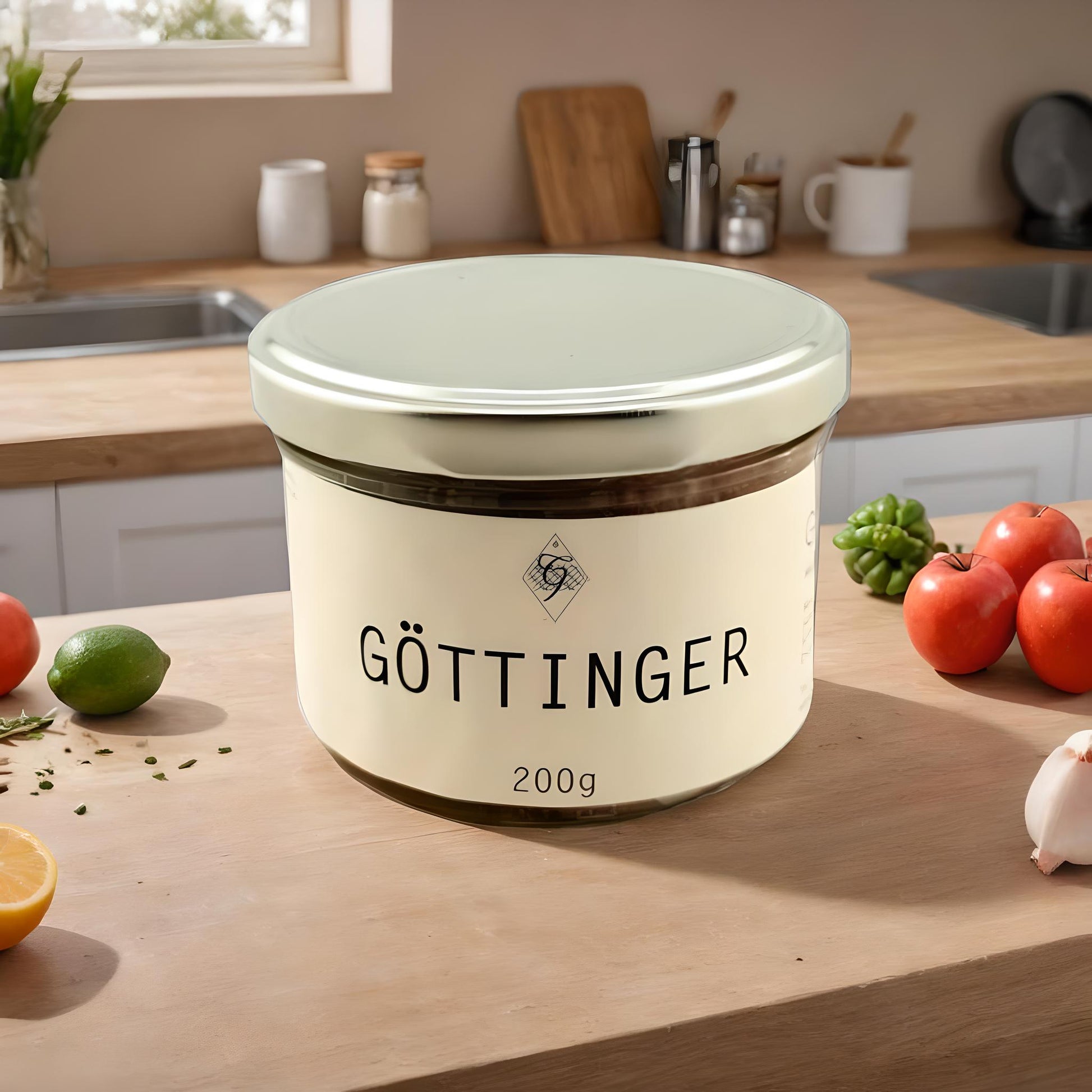 Göttinger im Glas – Metzgerei Guber – herzhaft & würzig – mit Rum & Senfgewürz