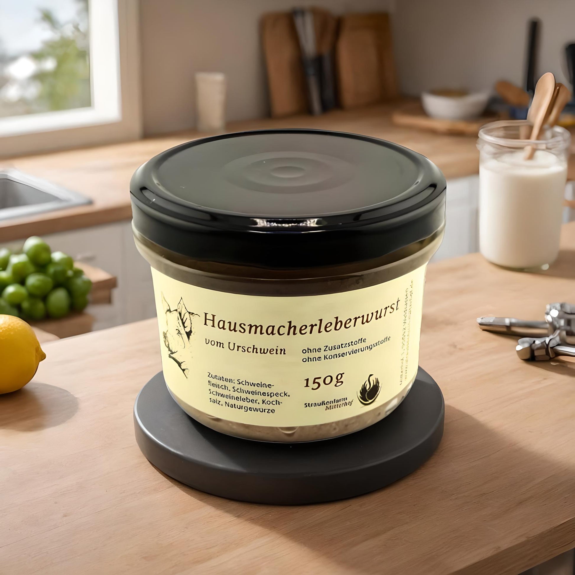 Hausmacher Leberwurst vom Urschwein im Glas – Straußenfarm Mitterhof – traditionell & handgemacht