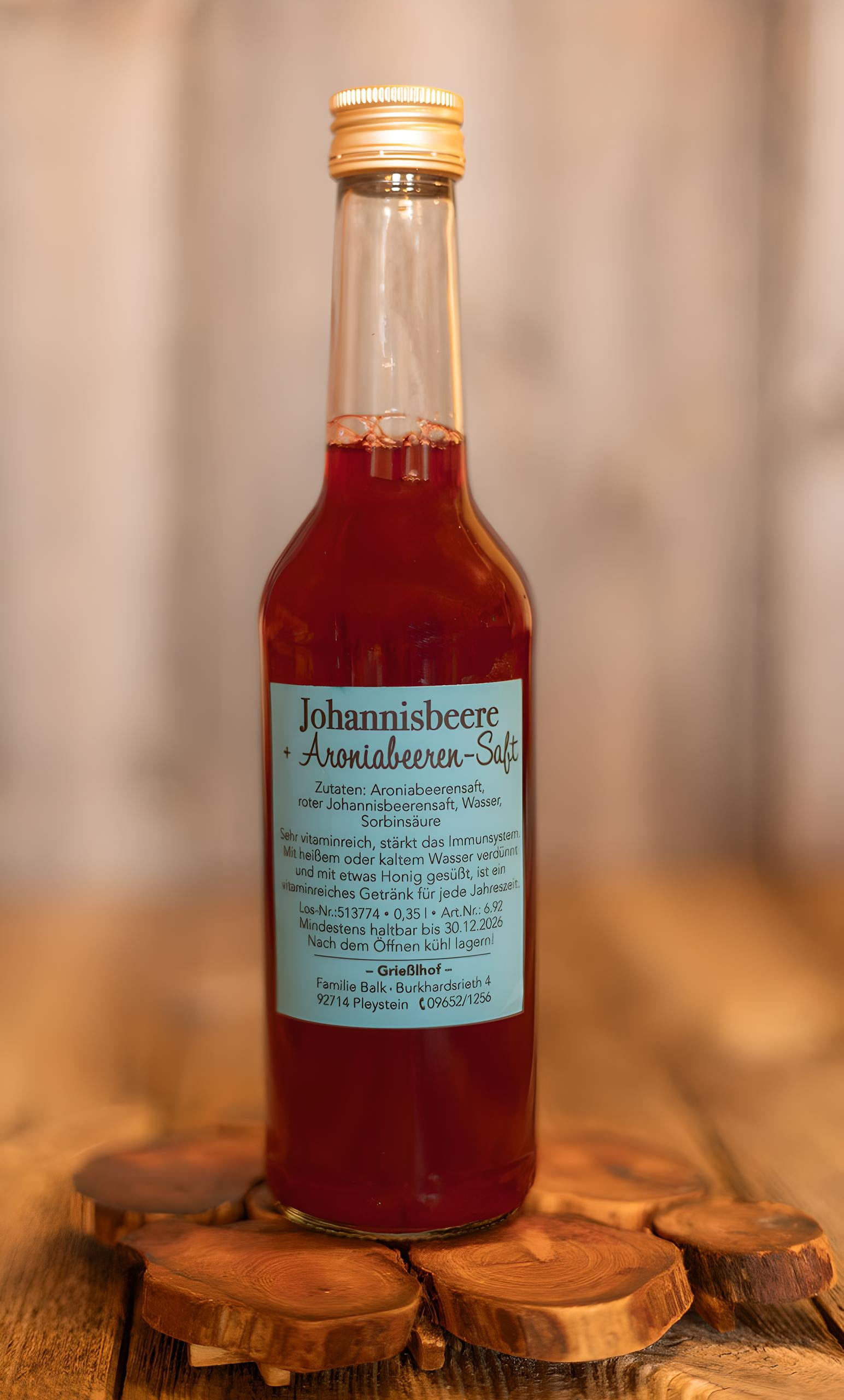 Johannisbeere + Aroniabeeren-Saft vom Grießlhof – vitaminreich & handgemacht