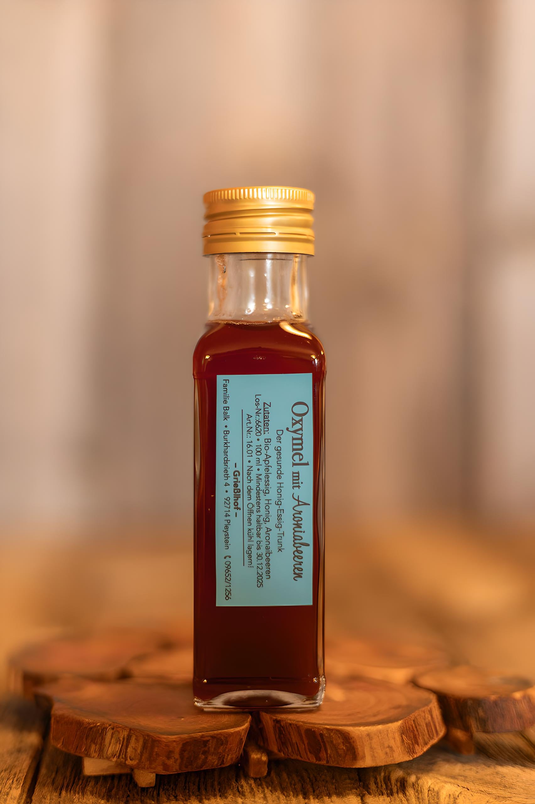 Oxymel mit Aroniabeeren vom Grießlhof – handgemacht & natürlich vitalisierend