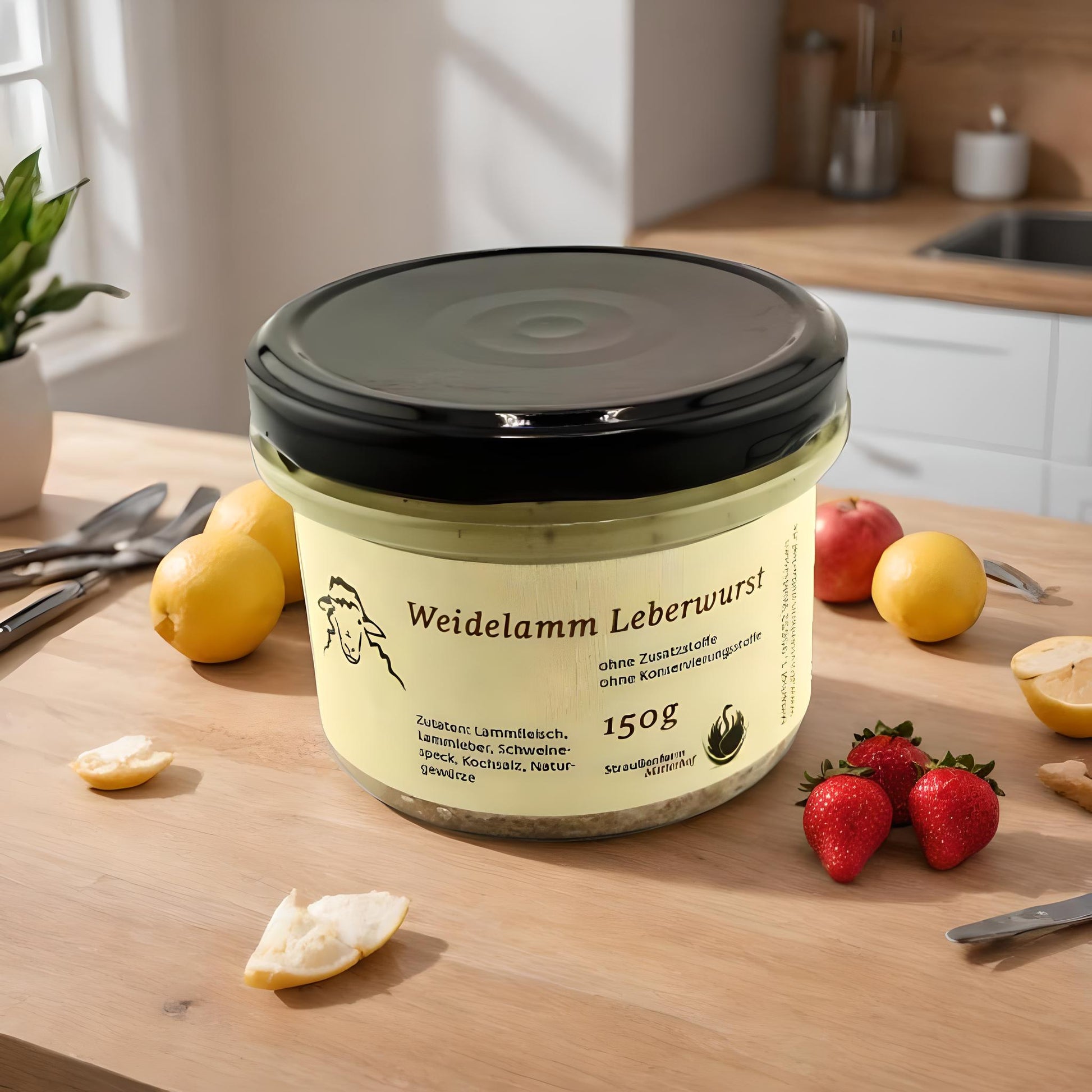 Weidelamm Leberwurst im Glas – Straußenfarm Mitterhof – handgemacht & regional
