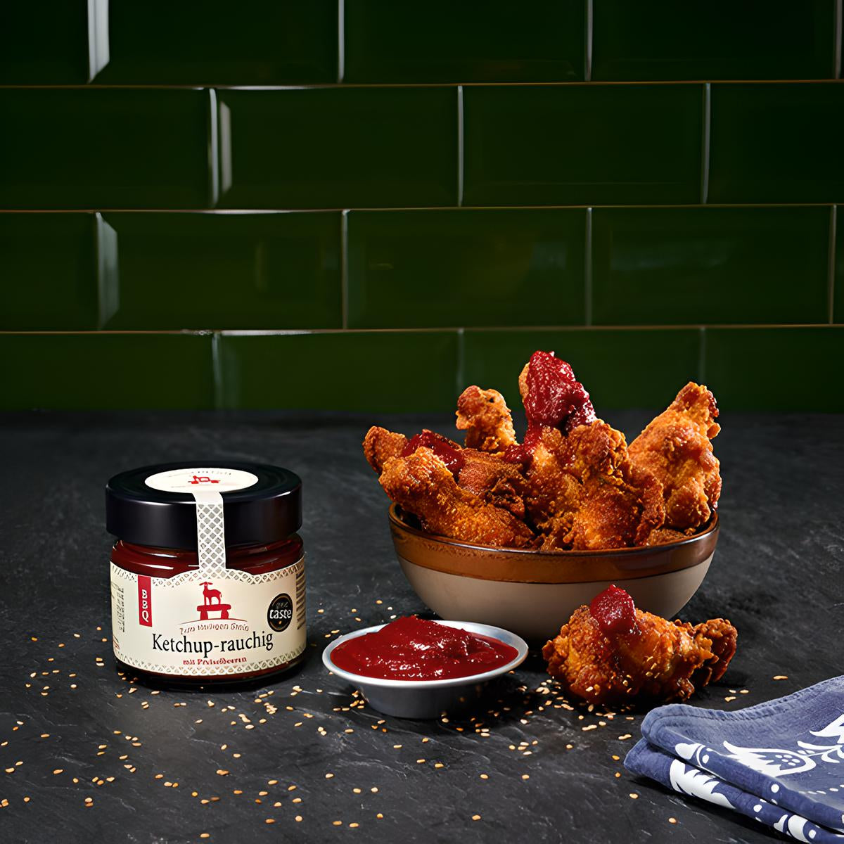 Ketchup-rauchig – mit Preiselbeeren & Hickory-Raucharoma