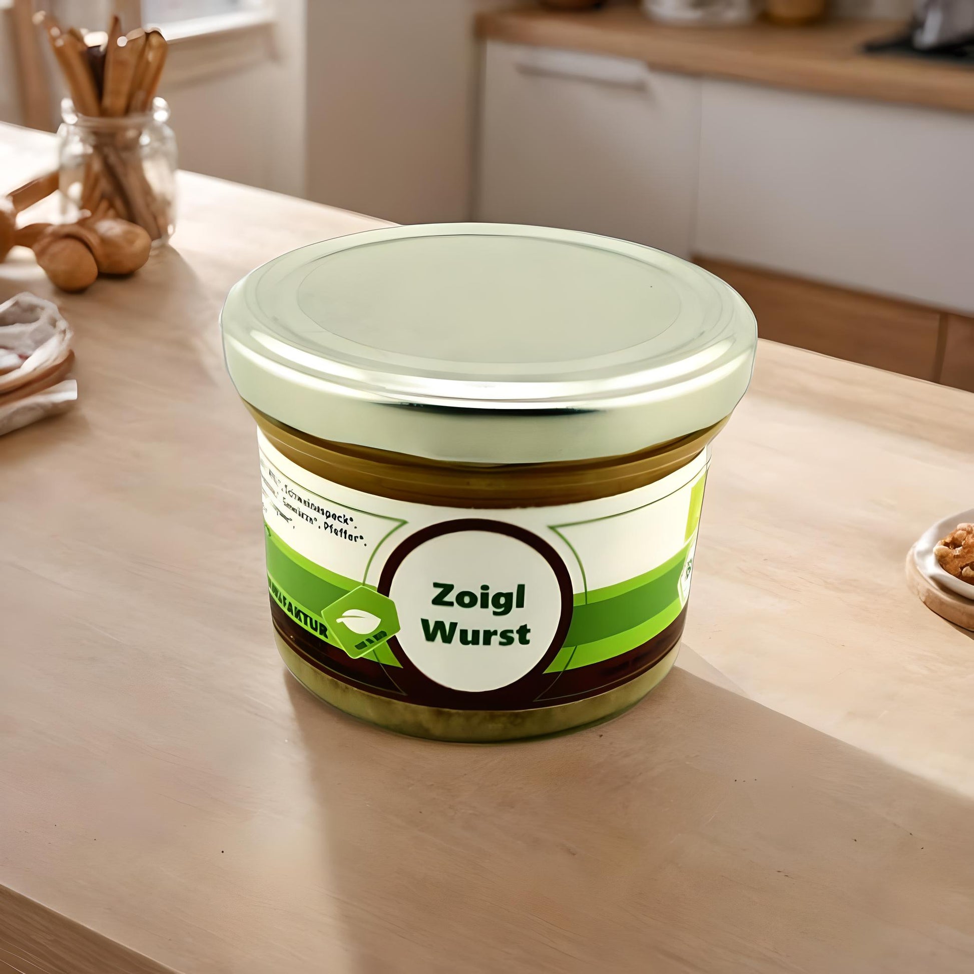 Bio Zoigl-Wurst im Glas – Biometzgerei Merkl – mit echtem Zoigl-Bier – handgemacht aus kontrolliert biologischer Erzeugung